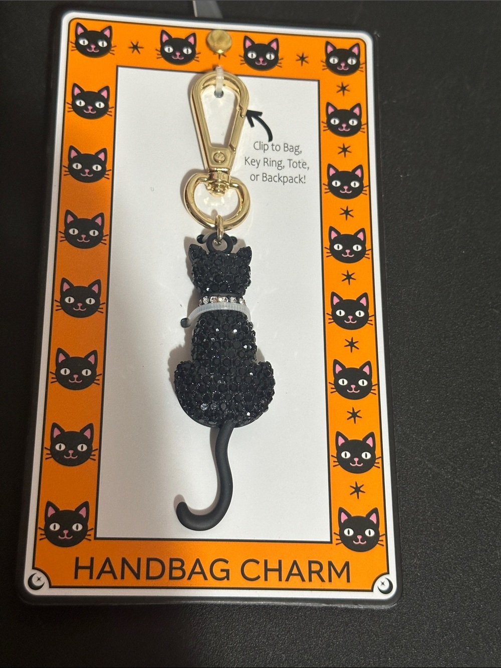 Halloween black cat 🐈‍⬛ bag charm